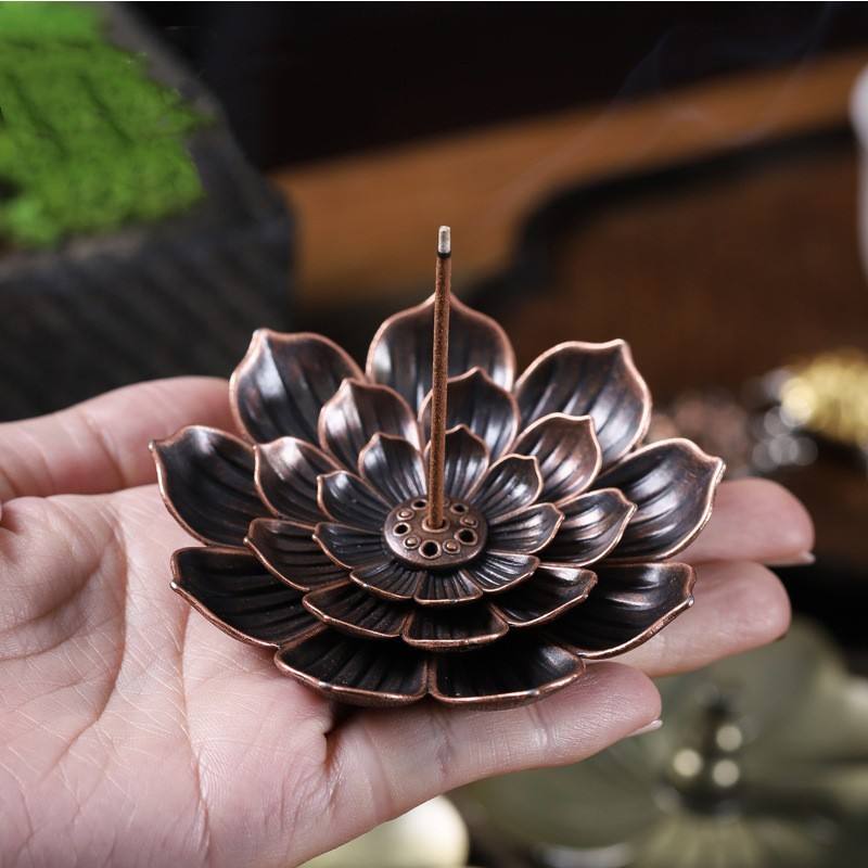 Brass Lotus Incense Burner